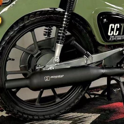 IRONHEAD アイアンヘッド フルエキ マフラー ラウンド マット イノックス HC1-1B マットブラック 650 mm HONDA　クロスカブ110 2023年式
