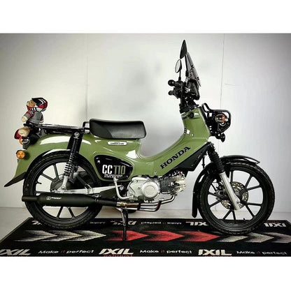 IRONHEAD アイアンヘッド フルエキ マフラー ラウンド マット イノックス HC1-1B マットブラック 650 mm HONDA　クロスカブ110 2023年式