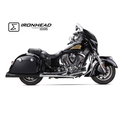 IRONHEAD アイアンヘッド 左右2本出し スリップオン マフラー HC2-1B マットブラック 670 mm INDIAN CHIEF インディアン チーフ