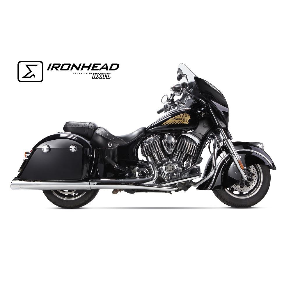 IRONHEAD アイアンヘッド 左右2本出し スリップオン マフラー HC2-1C クロームメッキ 670 mm INDIAN CHIEF インディアン チーフ