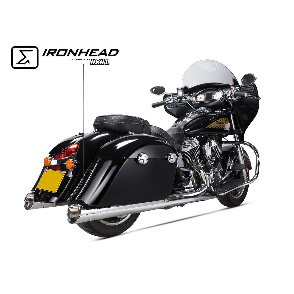 IRONHEAD アイアンヘッド 左右2本出し スリップオン マフラー HC2-1C クロームメッキ 670 mm INDIAN CHIEF インディアン チーフ