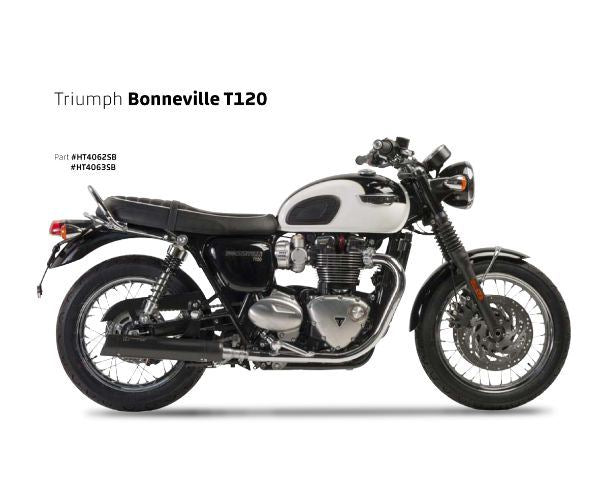 IRONHEAD アイアンヘッド スリップオン マフラー HC1-2B マットブラック 470 mm TRIUMPH BONNEVILLE T120 RIGHT+LEFT MUFFLER 2016