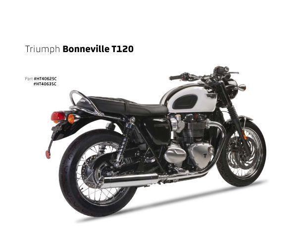 IRONHEAD アイアンヘッド スリップオン マフラー HC1-2C クロームメッキ 470 mm TRIUMPH BONNEVILLE T120 RIGHT+LEFT MUFFLER 2016