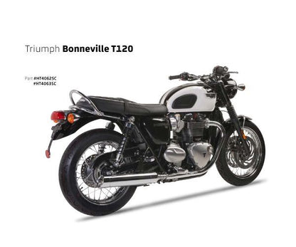 IRONHEAD アイアンヘッド スリップオン マフラー HC1-2C クロームメッキ 470 mm TRIUMPH BONNEVILLE T120 RIGHT+LEFT MUFFLER 2016