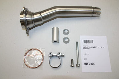 IXIL イクシル スリップオン マフラー オーバルタイプ SOVS マット ポリッシュ 393 mm ヒョースン RT 125 D KARION 08-10