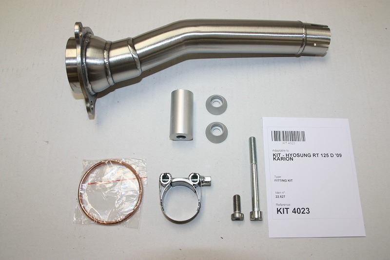 IXIL イクシル スリップオン マフラー オーバルタイプ SOVE マット ポリッシュ 493 mm ヒョースン RT 125 D KARION 08-10