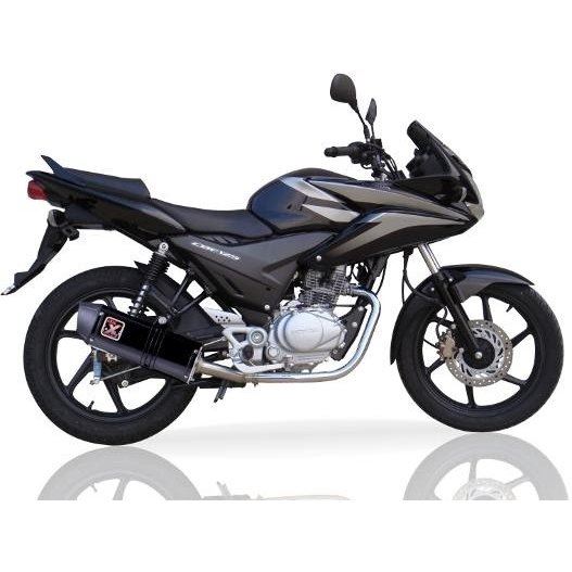IXIL Ixil Stainless Short Full Exhaust Muffler OH6016VXS Black HT paint 393mm CBF125 09-12 (JC40)