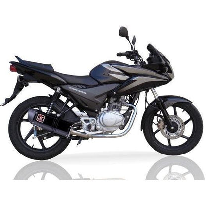 IXIL Ixil Stainless Short Full Exhaust Muffler OH6016VXS Black HT paint 393mm CBF125 09-12 (JC40)