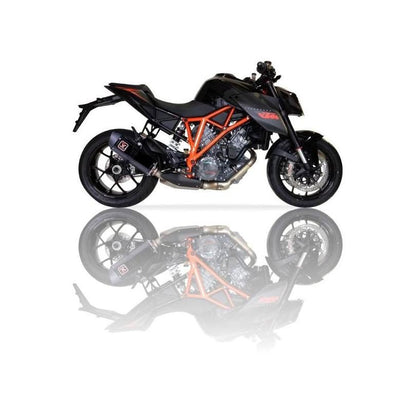 IXIL イクシル スリップオン マフラー XOVS ブラックHTペイント 393 mm 2.1 kg 1本 SUPERDUKE 1290