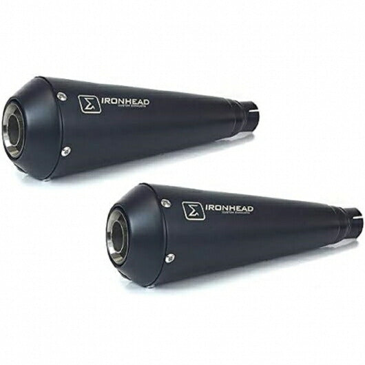 IRONHEAD アイアンヘッド スリップオン 左右2本出し マフラー OVC11B ブラック 360 mm 1.1 kg 2本 V7 III