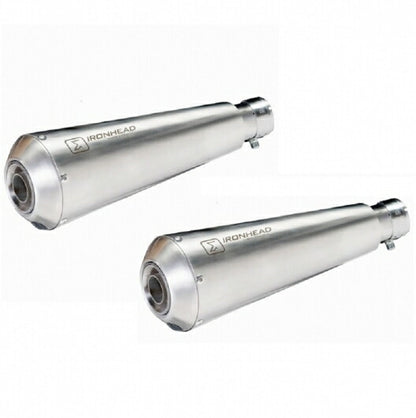IRONHEAD Slip-On Dual Exhaust OVC11SS Matte Polished 220 mm 1.2 kg 2 pcs V7