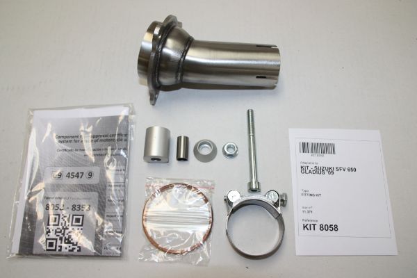 IXIL イクシル スリップオン マフラー SOVS マットポリッシュ 393 mm 2.1 kg 1本 SFV650 GLADIUS