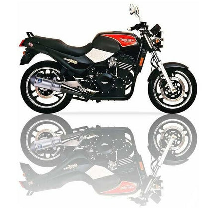 IXIL イクシル スリップオン 左右2本出し マフラー SOVE マットポリッシュ 493 mm 3 kg 2本 TRIDENT 750/900. SPRINT/TROPHY/DAYTONA T357