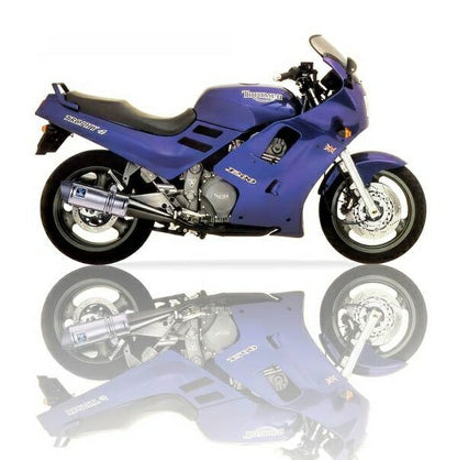 IXIL イクシル スリップオン 左右2本出し マフラー SOVE マットポリッシュ 493 mm 3 kg 2本 TRIDENT 750/900. SPRINT/TROPHY/DAYTONA T357