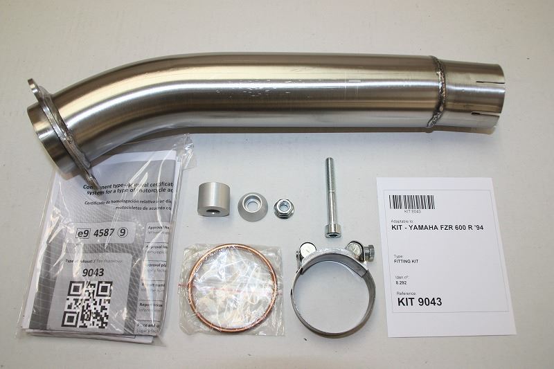 IXIL(イクシル) スリップオンマフラー 393mm マットポリッシュ SOVS オーバル 130×100mm FZR600R '94-95