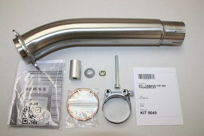 IXIL(イクシル) スリップオンマフラー 393mm ブラックHTペイント XOVS オーバル 130×100 mm YZF600 サンダーキャット