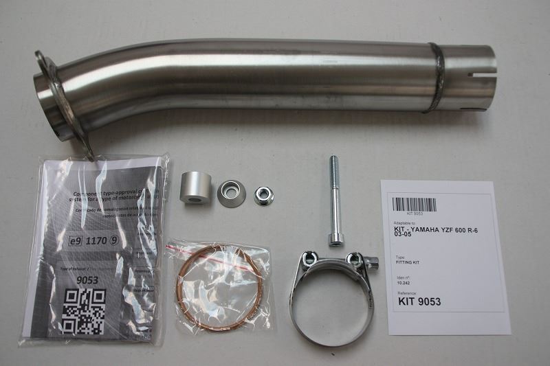 IXIL Slip-On Muffler 393mm Black HT Paint XOVS Oval 130x100 mm YZF600 R-6 '03-08