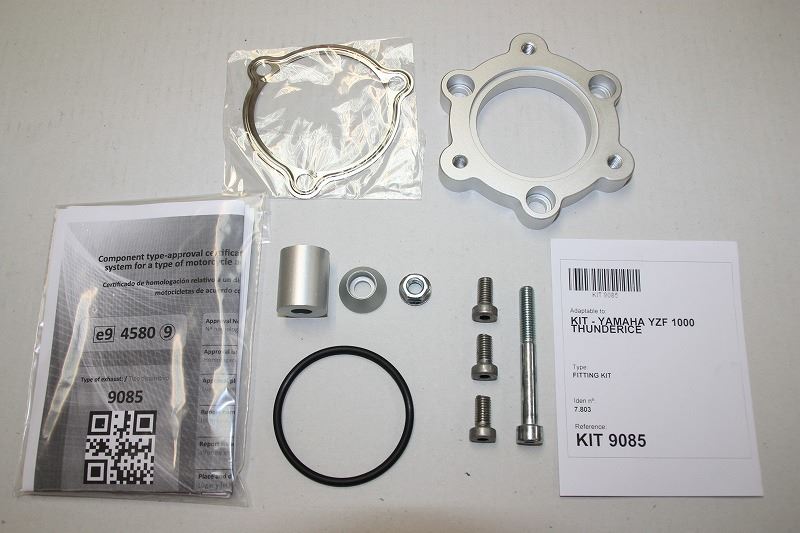 IXIL(イクシル) スリップオンマフラー 493mm マットポリッシュ SOVE オーバル 125×100 mm YZF1000 サンダーエース