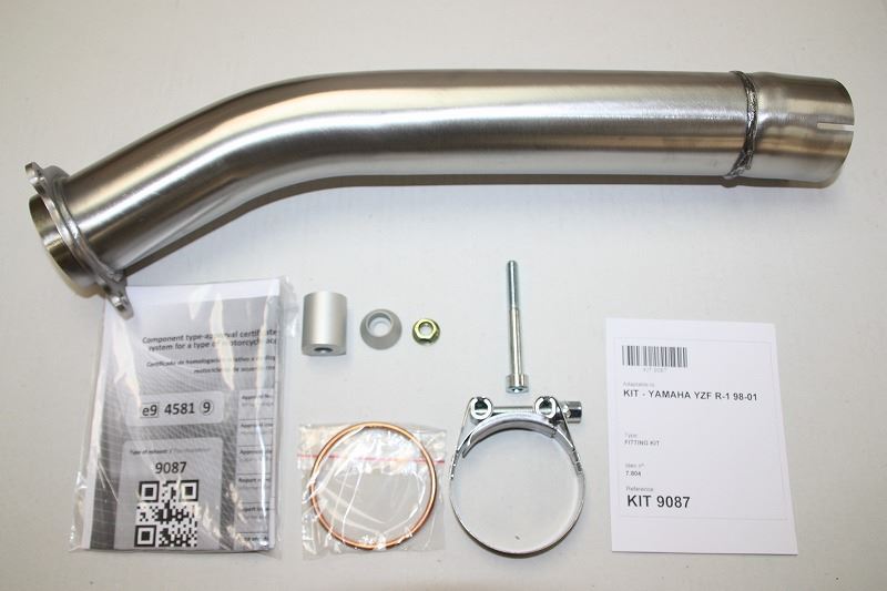 IXIL(イクシル) スリップオンマフラー 393mm ブラックHTペイント XOVS オーバル 130×100 mm YZF1000 R-1 '98-01 (RN01.RN04)