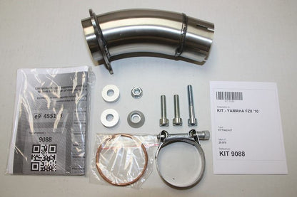 IXIL Full Exhaust Muffler 493mm Matte Polished SOVE Oval 125x100mm FZ-8 '10-12