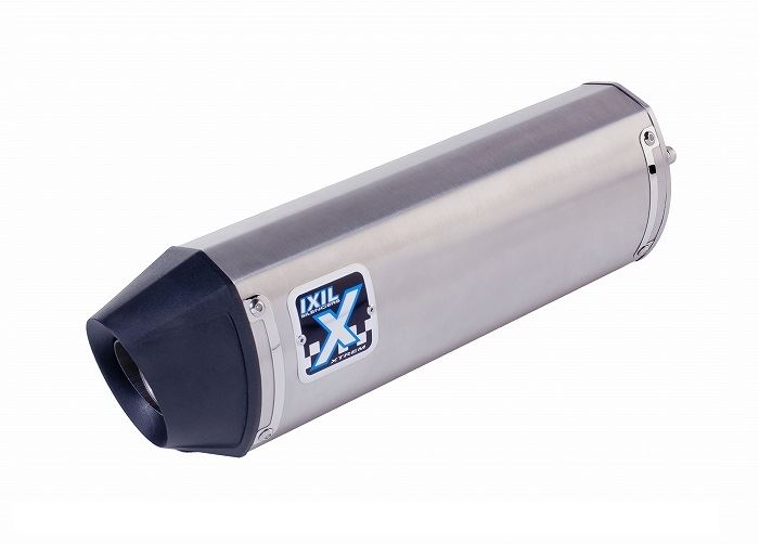 IXIL Slip-on Muffler, Dual Exhaust, 493mm, Matte Polish, SOVE Oval 125x100mm, BT1100 Bulldog