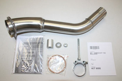 IXIL Slip-on Muffler, Dual Exhaust, 493mm, Matte Polish, SOVE Oval 125x100mm, BT1100 Bulldog