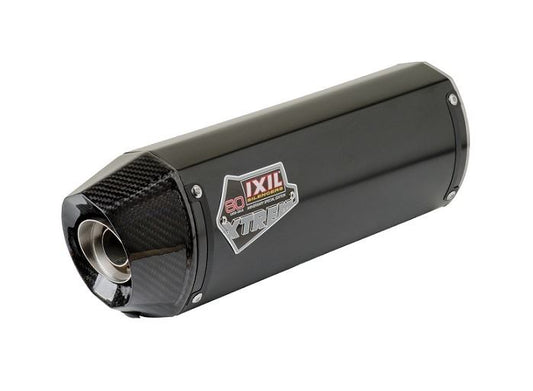 IXIL(イクシル) スリップオンマフラー 左右2本出し 393mm ブラックHTペイント XOVC オーバル 130×100mm BT1100 ブルドッグ