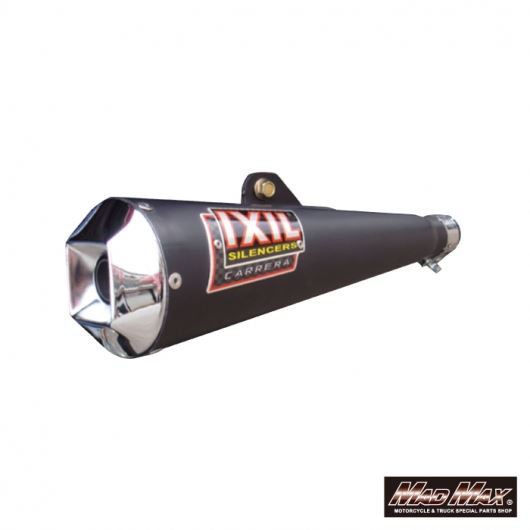 IXIL(イクシル) フルEXマフラー 380mm ブラックHTペイント OVC9B 円錐形 ジョグ100 フォース100