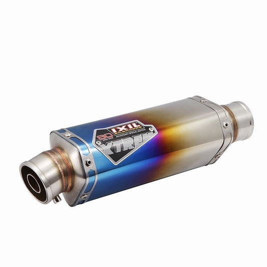 IXIL(イクシル) フルEXマフラー ハイポジション 393mm 焼き色仕上げ OVS1X Trpezoid(台形) エキサイター150