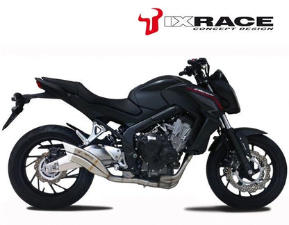 IXRACE Twin-Up Slip-On Muffler 375mm Matte Polish Z7 Dual Round 50mm CBR650F'15 CB650F '14-15