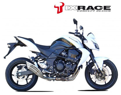 IXRACEツインアップ スリップマフラー 375mm マットポリッシュ Z7 デュアルラウンド 50mm Z750 '07-11