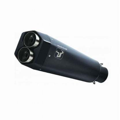 IXRACE フルEXマフラー 375mm マットブラック M9B ヘキサゴン デュアルエンド CF MOTO NK 250-300/SR 250-300