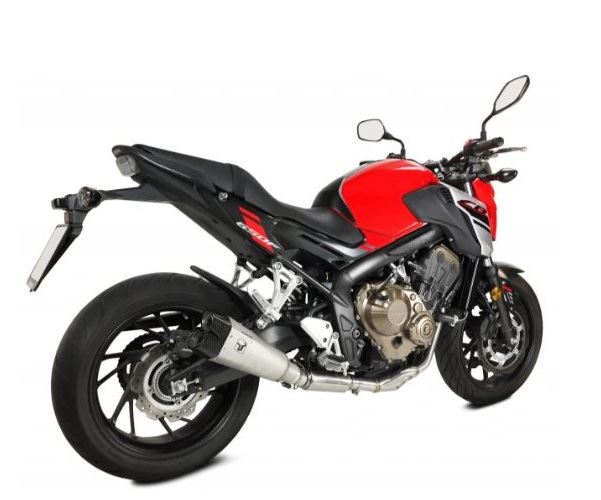 IXRACE Full Exhaust System 375mm Matte Polish M10 Hexagon Dual End CBR650F/CB650F '14-'18
