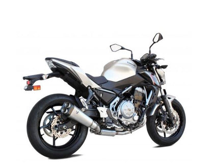 IXRACE フルEXマフラー 375mm マットポリッシュ M9 ヘキサゴン デュアルエンド Z650/ニンジャ650 '17-'18