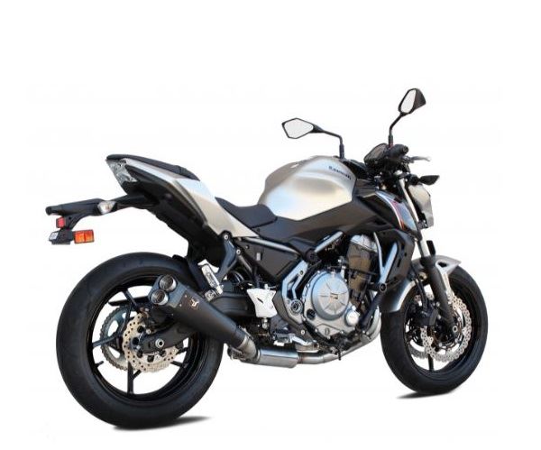 IXRACE フルEXマフラー 375mm マットブラック M9B ヘキサゴン デュアルエンド Z650/ニンジャ650 '17-'18