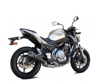 IXRACE フルEXマフラー 375mm マットブラック M9B ヘキサゴン デュアルエンド Z650/ニンジャ650 '17-'18