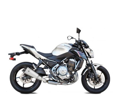 IXRACE フルEXマフラー 375mm マットポリッシュ M10 ヘキサゴン デュアルエンド Z650/ニンジャ650 '17-'18