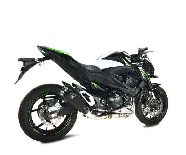 IXRACE スリップオンマフラー 375mm マットブラック M9B ヘキサゴン デュアルエンド Z800 e '13-'16