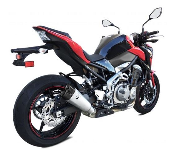 IXRACE Slip-On Exhaust 375mm Matte Polish M10 Hexagon Dual End Z900 '16-'18