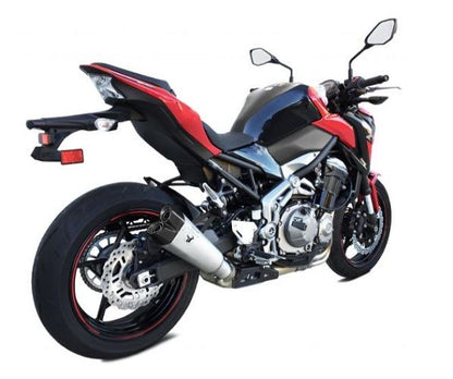 IXRACE Slip-On Exhaust 375mm Matte Polish M10 Hexagon Dual End Z900 '16-'18