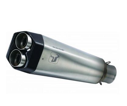 IXRACE Slip-On Exhaust Dual 375mm Matte Polished M9 Hexagon Dual-End for Z1000/SX '10-'18