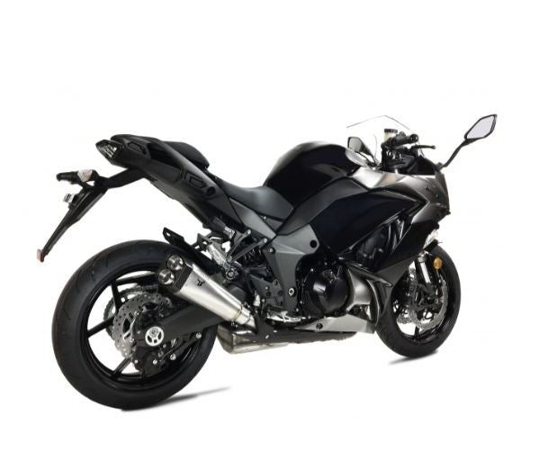 IXRACE Slip-On Exhaust Dual 375mm Matte Polished M9 Hexagon Dual-End for Z1000/SX '10-'18