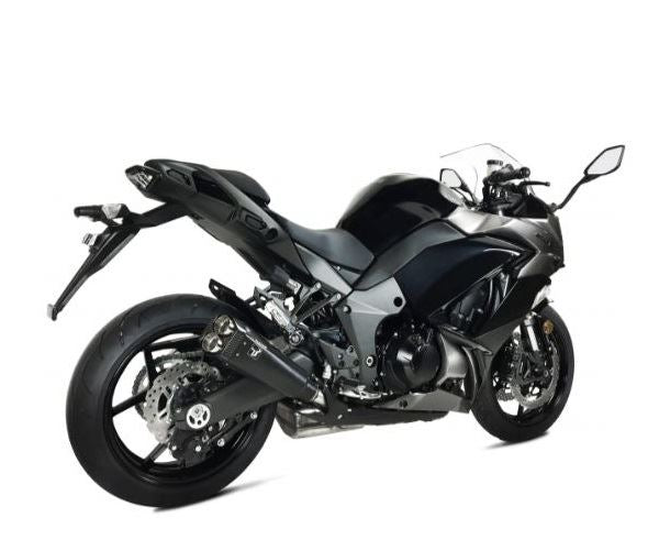 IXRACE Slip-On Exhaust Dual Outlet 375mm Matte Black M9B Hexagon Dualend Z1000/SX '10-'18