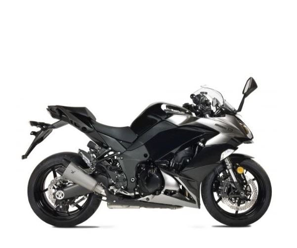 IXRACE スリップオンマフラー 左右2本出し 375mm マットポリッシュ M10 ヘキサゴン デュアルエンド Z1000/SX '10-'18
