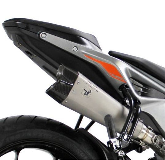 IXRACE スリップオンマフラー 375mm マットポリッシュ M10 ヘキサゴン デュアルエンド デューク790 2018