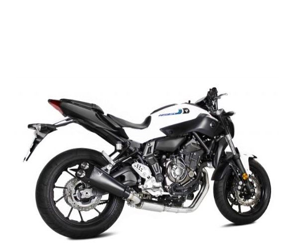 IXRACE フルEXマフラー 375 mm マットブラック M9B ヘキサゴン デュアルエンド MT-07 '14-'18