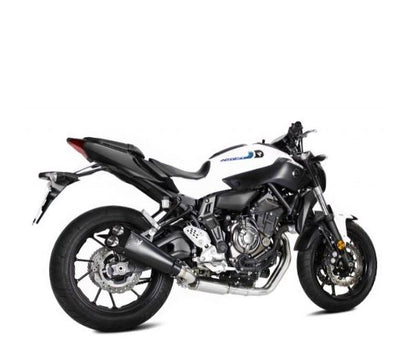IXRACE フルEXマフラー 375 mm マットブラック M9B ヘキサゴン デュアルエンド MT-07 '14-'18