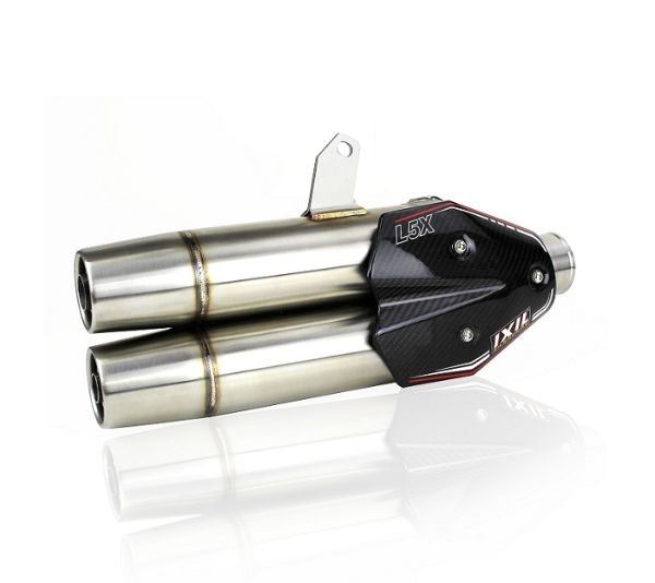 IXIL(イクシル) フルEXマフラー 450mm マットポリッシュ L5X デュアルラウンド 80mm BMW C650スポーツ