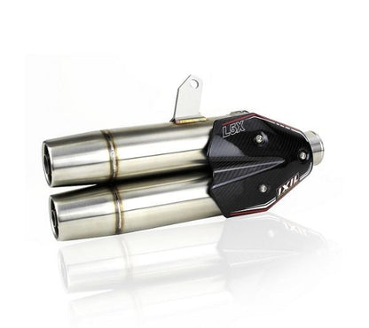 IXIL(イクシル) フルEXマフラー 450mm マットポリッシュ L5X デュアルラウンド 80mm BMW C650スポーツ