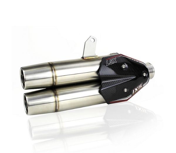 IXIL(イクシル) フルEXマフラー 450mm マットポリッシュ L5X デュアルラウンド 80mm BMW NINE T ナインティ